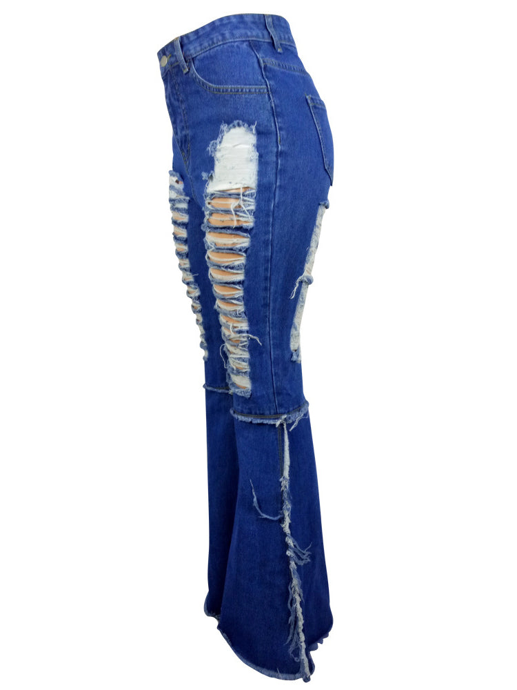 Distressed Flared Jeans