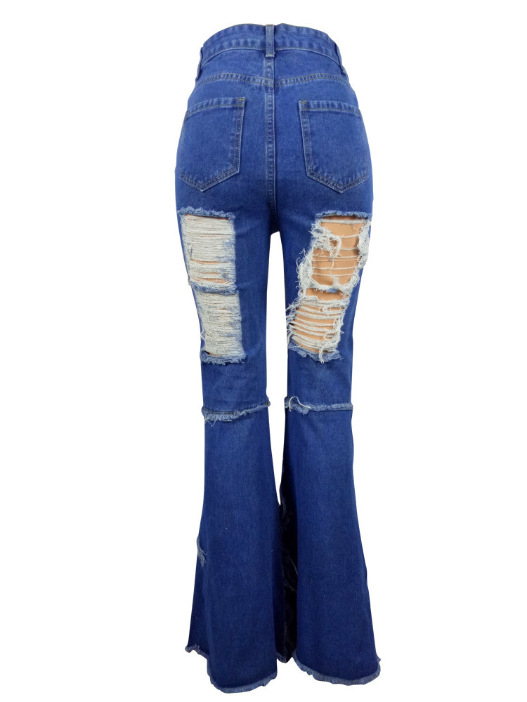 Distressed Flared Jeans