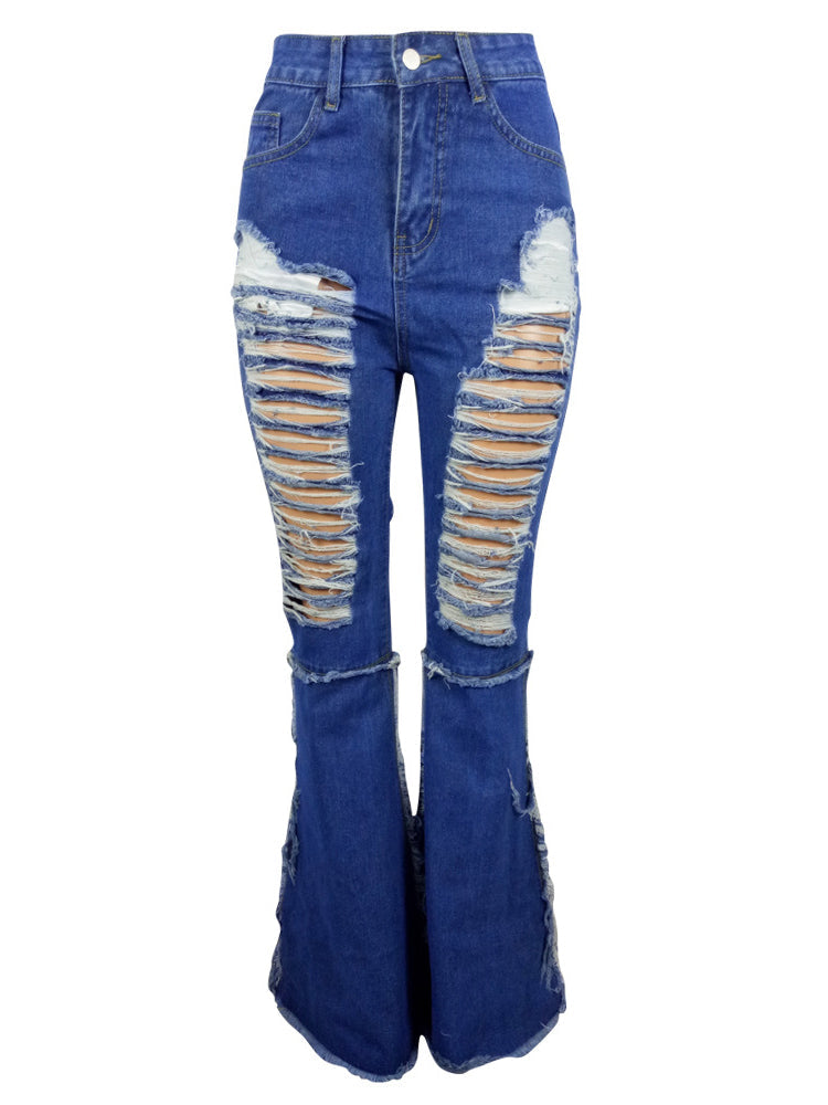 Distressed Flared Jeans